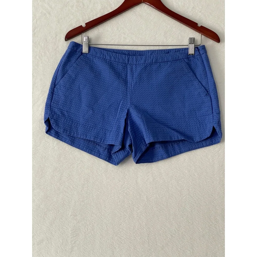 Lilly Pulitzer Callahan Blue Seersucker Shorts Womens Size 4 Preppy Resort